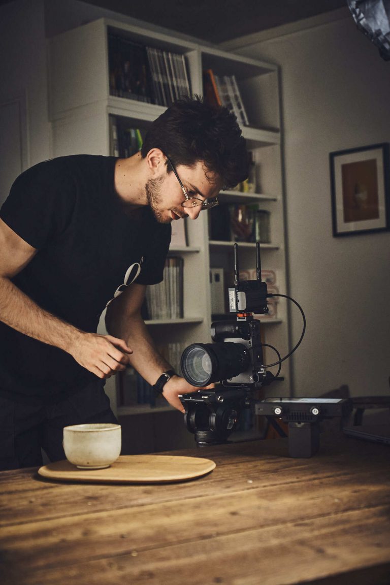 Tournage vidéo d’une préparation culinaire en studio