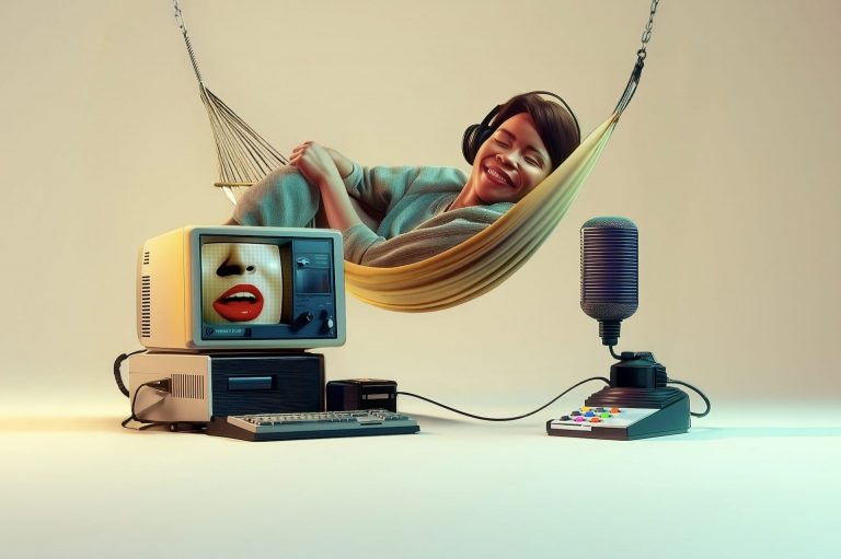 Illustration Podcast par une IA
